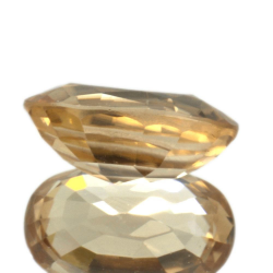 2.87ct Zircone Arancione taglio ovale 9.7x5.8mm