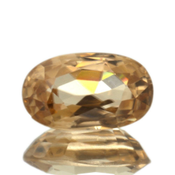 2.87ct Orange Zircon coupe ovale 9.7x5.8mm