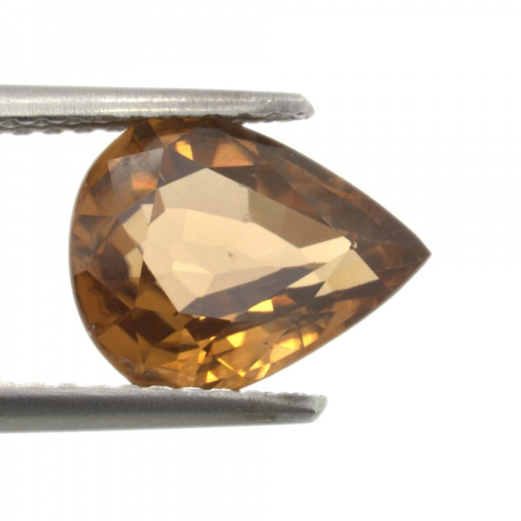 3.13ct Zircone Arancione taglio pera 10.0x7.9mm