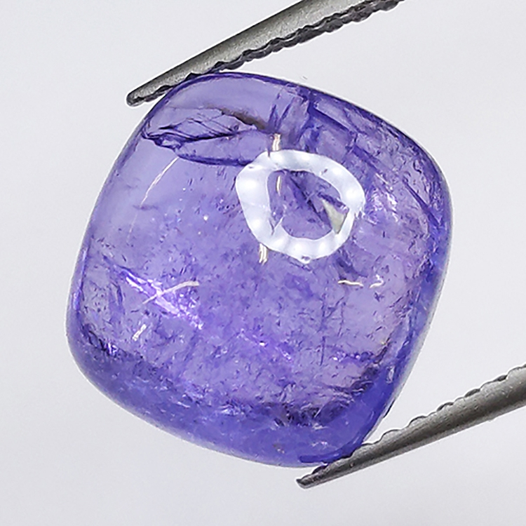 5.46ct Tanzanite cabochon square 10x10mm