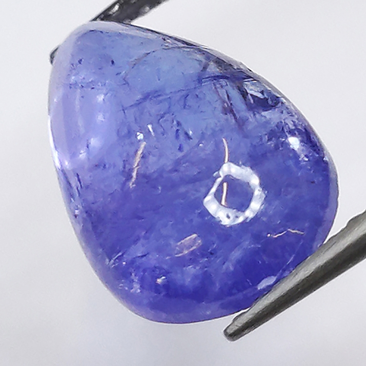 4.76ct Tanzanite cabochon pear 14x9mm