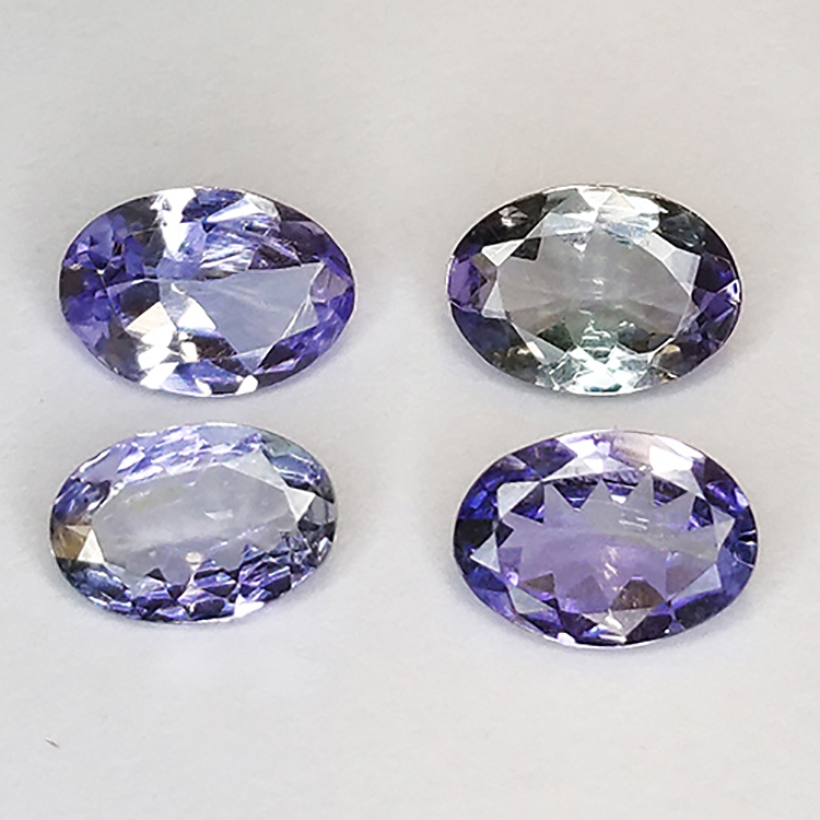 2,14ct Tanzanite coupe ovale 6x5mm 4pcs