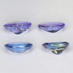 2.27ct Tanzanite taglio ovale 6x5mm 4pcs