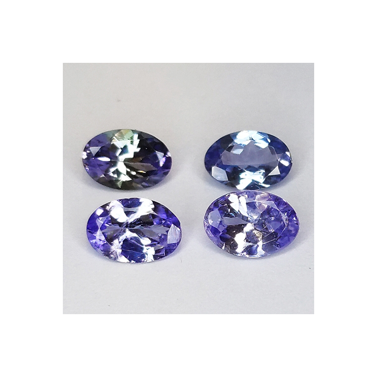 2.27ct Tanzanite oval cut 6x5mm 4pcs