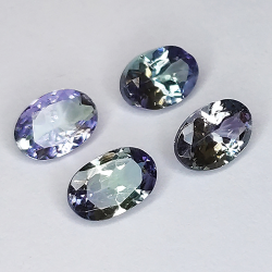 2,1ct Tanzanite coupe ovale 6x4mm 4pcs