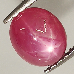 1.36ct Ruby Star cabochon oval cabochon 6x5mm