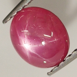 1.36ct Ruby Star cabochon oval cabochon 6x5mm