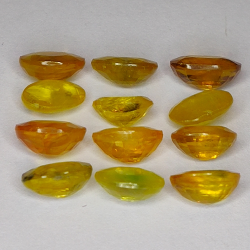 12.52ct Yellow Sapphire oval cut 7x5mm 12pz