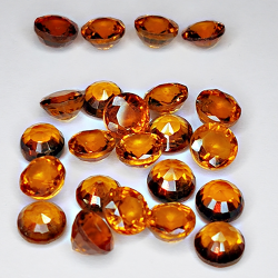 16.11ct Grenat Hessonite coupe ronde 5x3mm 23pcs