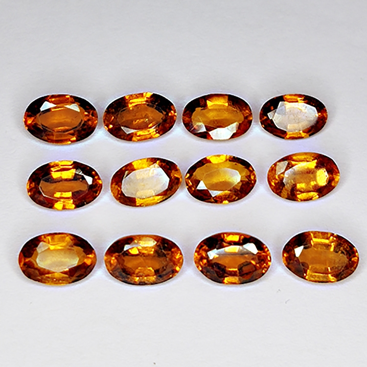 6.50ct Garnet Hessonite oval cut 6x4mm 12pcs