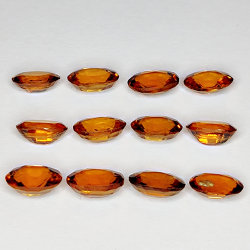 6.36ct Garnet Hessonite oval cut 6x4mm 12pcs