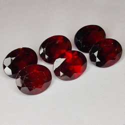 16.57ct Hessonite Garnet oval cut 10x7mm 6pc