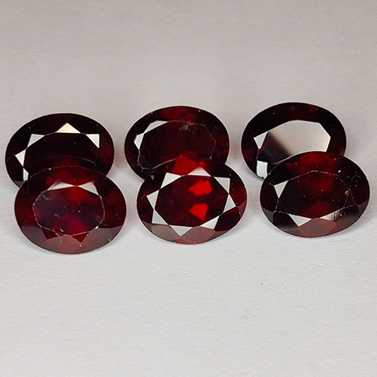 16.57ct Hessonite Garnet oval cut 10x7mm 6pc