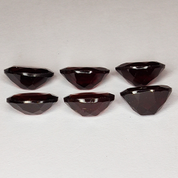 16,57ct Hessonit-Granat oval schliff 10x7mm 6Stk