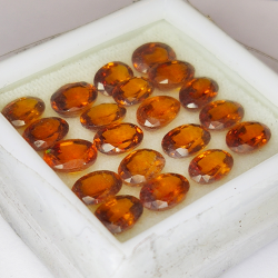 20.80ct Hessonite Granato taglio ovale 7x5mm 20pz