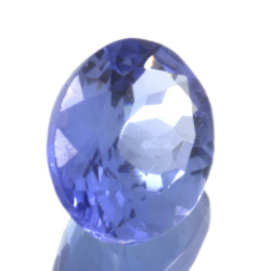 Taglio ovale di tanzanite da 1,40 ct, 8,00 x 6,14 mm