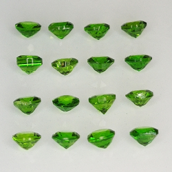 Chromodiopside Round Cut 1.0-2.6 mm 1ct