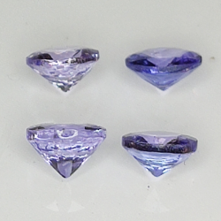 Coupe ronde tanzanite 3.70-4.30 mm