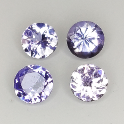 Coupe ronde tanzanite 3.70-4.30 mm