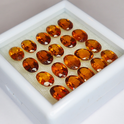 20.12ct Hessonite Garnet oval cut 7x5mm 20pc