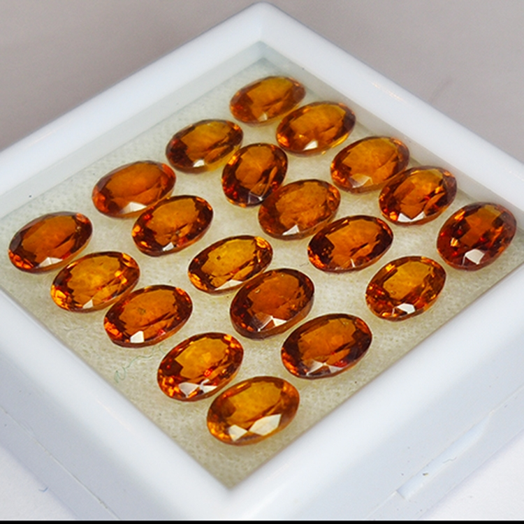 20.12ct Hessonite Garnet oval cut 7x5mm 20pc