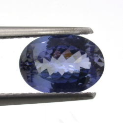 Taglio ovale di tanzanite da 1,77 ct, 9,30 x 6,69 mm