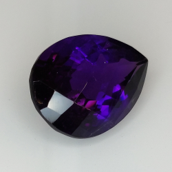 Amethyst im Birnenschliff mit Schachbrett 18.00x13.00mm 1pz