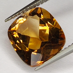 6.04ct Champagne Topaz cushion cut 11x10mm