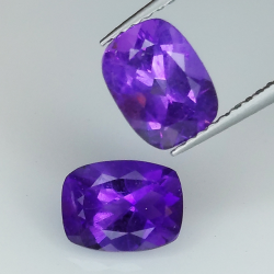 Cushion cut amethyst 8.00x6.00mm 4pcs