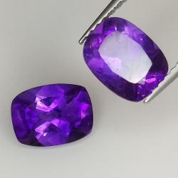 Cushion cut amethyst 8.00x6.00mm 4pcs