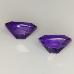 Cushion cut amethyst 8.00x6.00mm 4pcs