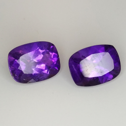 Cushion cut amethyst 8.00x6.00mm 4pcs