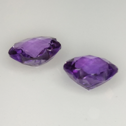 Amethyst fantasy cut flower with checkerboard 9mm 2pz