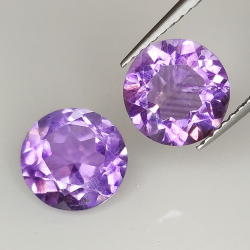 Amethyst round cut 8.00mm 10pcs