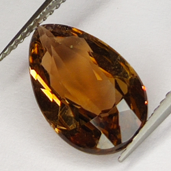 4.83ct Topaz Champagne taglio pera 14X9mm