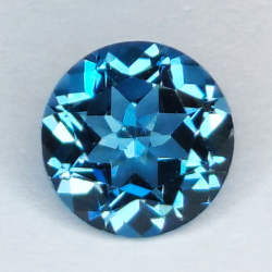 Topaze bleue taille ronde 2,28 ct 8 mm