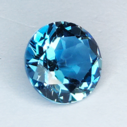 2.28 ct Blue Topaz Round Cut 8 mm