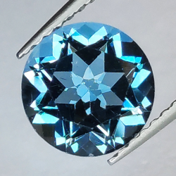 2.28 ct Blue Topaz Round Cut 8 mm