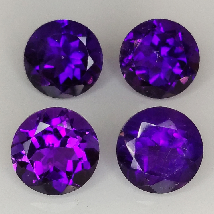 Amethyst round cut 7.00mm 5pz