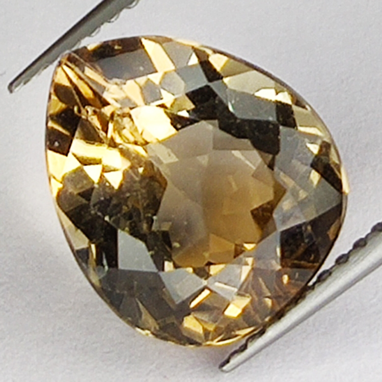 5.97ct Topacio Champagne talla pera 11X10mm