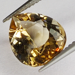 5.97ct Topaz Champagne taglio pera 11X10mm