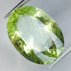 7,62 ct Aquamarine Green Oval Cut 15,80 x 11,46 x 7,15 mm