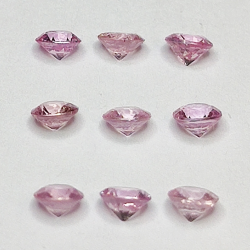 Zaffiro rosa taglio rotondo 2,4 mm 1 ct