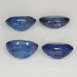 Coupe ovale saphir bleu 6x4mm 4pz