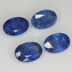 Coupe ovale saphir bleu 6x4mm 4pz