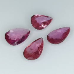 Ruby pear cut 6x4mm 4pcs