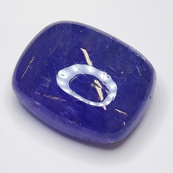 21.43ct Tanzanite cabochon carré 17x14mm