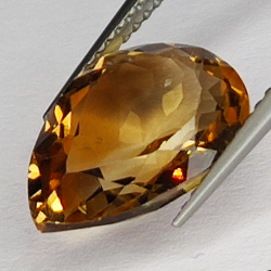 5,96ct Topas Champagner birnenschliff 14X10mm