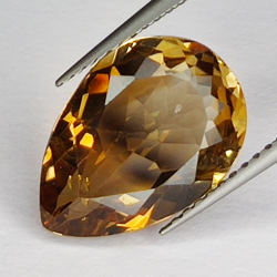 5.96ct Topaz Champagne pear cut 14X10mm