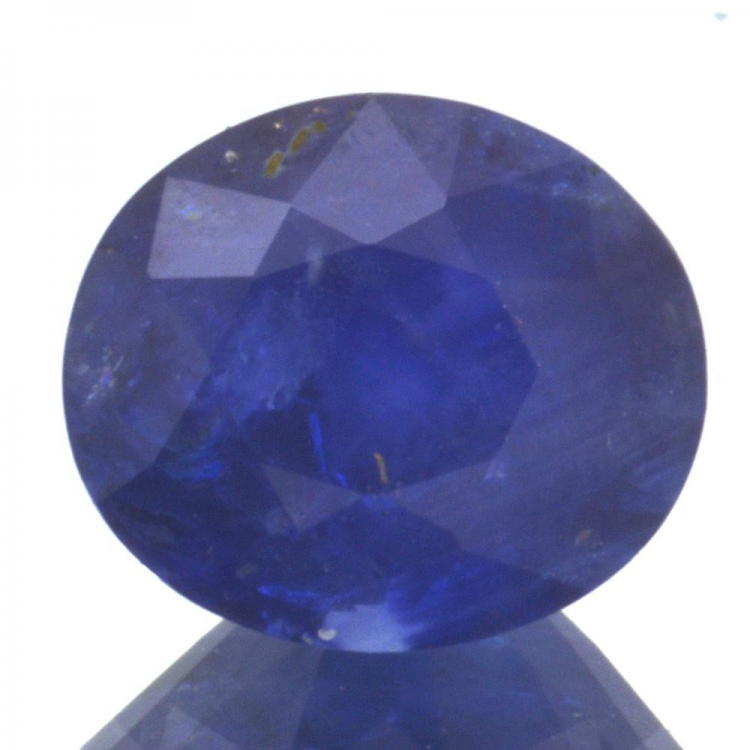 1,74 ct blauer Saphir im Ovalschliff, 7,39 x 6,43 mm